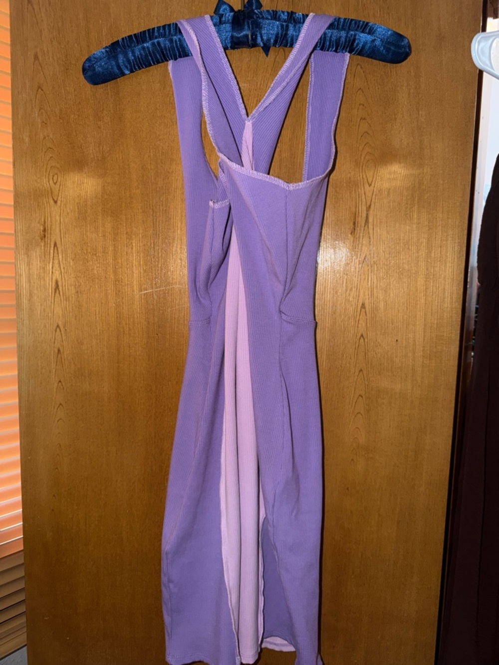 Lilac / pink Two-Tone Ribbed Mini Dress never  worn